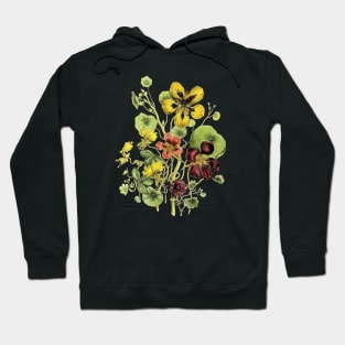 Blooming Nasturtium Flowers Bunch Hoodie